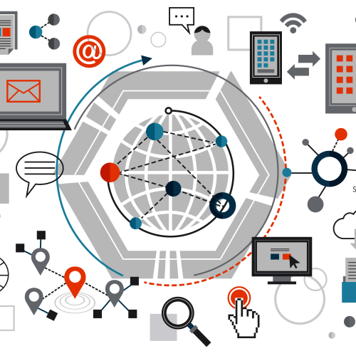 interactive media large concept